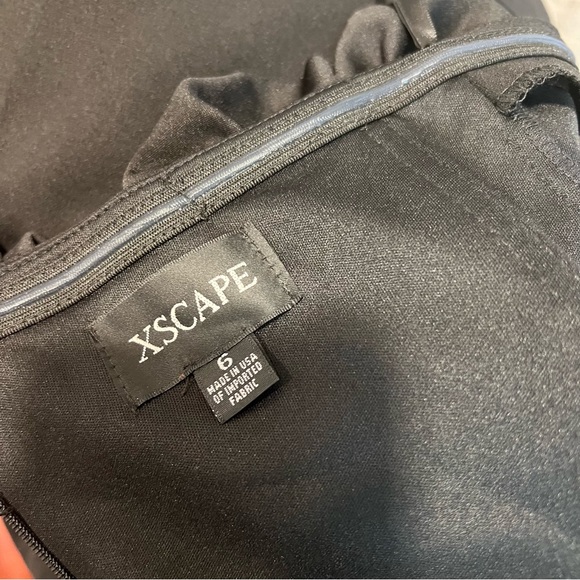 Xscape Black Ruffled Off The Shoulder Maxi Evening Gown NWT - Reemoly - Picture 11 of 16